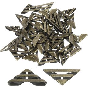uxcell 60 Pcs 17mm Metal Book Edge Protectors, Corner Guard for Journals, Scrapbooks, Albums, Notebooks, Bronze