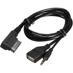 Aramox AUX Cable, Music MDI AMI MMI Interface USB+ AUX Cable for A6L A8L A4L