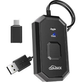USB Mouse Jiggler Undetectable Type-C Auto Mouse Mover & Mouse Clicker with ON/Off, Keeps PC Awake, Plug-and-Play, Driver-Free