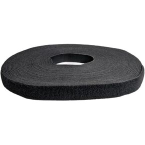 ICC Velcro® Brand ONE-WRAP® Tie Cable Tie Tape - 0.5" x 75 Feet Per Roll, Reusable Hook and Loop Fastening Tape for Efficient Cable Management, Organizing, and Bundling Wires and Cords, Black