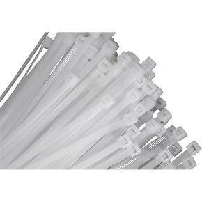 K Tool International Cable Zip TIE 4IN. Natural 100/PK 18LB TENSILE