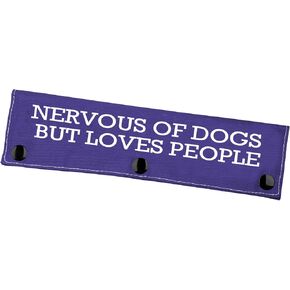 Funny Nervous Dog Leash Sleeve Nervous of Dogs But Loves People Leash Wrap Friendly Dog Gift（Loves People）