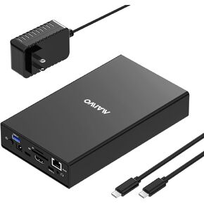 MAIWO Hard Drive Enclosure for 2.5/3.5 inch SATA SSD/HDD with HUB Extension, USB 3.0 Type-A, USB 3.1 Type-C, SD/TF Card, HD-MI, Gigabit Ethernet, 3.5mm Au-dio, Aluminium Alloy Case