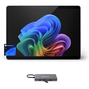 Microsoft Surface Pro 11 Copilot+ PC with 11-in-1 Hub, 13 OLED 4K, Touchscreen, Snapdragon X Elite, AI-Enhanced Camera, Long Battery Life, Sustainable, 16GB RAM, 2TB SSD, Win 11 Pro, Black