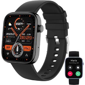 Stylish Bluetooth Smartwatch for Women & Men with Voice Calling, Health Monitoring, for Apple iOS & Android, 1.9" Screen IP68 Waterproof, Fitness Tracker, Sleep Monitor, Smart Notifications (Gold)