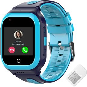 Wonlex 4G GPS Smart Watch for Kids, 1.4" Touch Screen Kids Smartwatch with SIM Card, Boys and Girls Phone Watch with SOS, Camera, Pedometer, Alarm, Music Player, Whatsapp