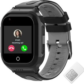 ساعة ذكية ونليكس 4G GPS للأطفال، ساعة ذكية للأطفال بشاشة لمس 1.4 بوصة مع بطاقة SIM، ساعة هاتف للأولاد والبنات مع SOS، كاميرا، عداد الخطى، إنذار، مشغل موسيقى، Whatsapp