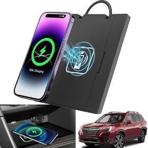 for 2019-2024 Subaru Forester / 2018-2023 Crosstrek 15W Fast Wireless Charger, Car Qi Charging Station Pad Mat fits Forester CROSSTREK Accessories