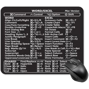 Shortcut Button Mouse Pad, Personalized Design, Rectangular Mouse Pad, Non-Slip Rubber Mouse Pad for Office Computer, Laptop, 9.5 ""x7.9 x0.12 inch 24 * 20 * 0.3 cm (Windows1)