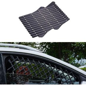 Blueshyhall 2PCS Car Window Pet Safety Gate, Universal Pet Dog Puppy Ventilation Grill Mesh Vent Guard Safe Car Window Protection Mesh for Cars, Trucks & SUVs