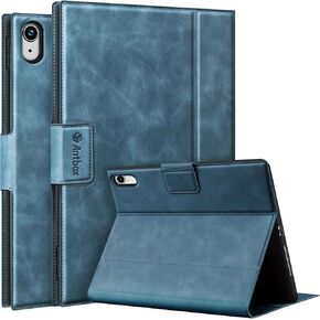 Antbox Case for iPad 10th Generation 10.9'' High Grade Skin-Touch Vegan Leather with Built-in Pencil Holder Auto Sleep/Wake Function iPad Case 10th Generation (10.9'') (Tan)