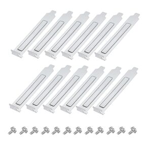 MECCANIXITY 12PCS Black PCI Slot Cover Dust Filter, Blanking Plate Ventilation Deflector Bracket Expansion for Computer Cases