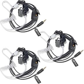 HYS 2 Way Radio Security Ear Piece Walkie Talkie Law Enforcement Earpiece Ham Radio Coil Tube Audio Kits for Cobra Microtalk Cxt195 PX655 Cx112 PX650 ACXT1035r ACXT145 ACXT545 RX385 RX685