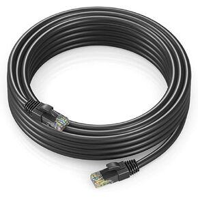 Maximm Ethernet Cable 50 ft CAT6 High Speed Internet Network LAN Cable Cord, Outdoor Waterproof (Orange)