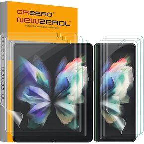 Orzero 3 Sets Compatible for Samsung Galaxy Z Fold 3 5G Soft TPU Screen Protector (Not Glass), with Camera Notch Premium Quality Full Coverage High Definition Bubble-Free