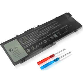 91Wh MFKVP 11.4V Laptop Battery for Dell Precision 15 7510 7520 17 7710 7720 M7510 M7710 GR5D3 M28DH RDYCT 451-BBSF 451-BBSB TWCPG 0FNY7 1G9VM T05W1