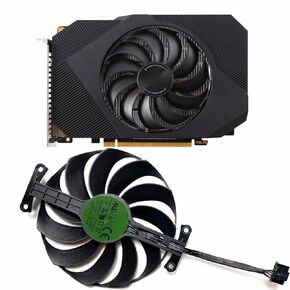 for ASUS Radeon RX6400 4GB Phoenix OC Graphics Card Replacement Fan T129215BU FDC10U12D9-C CF1010U12D (FDC10U12D9-C)