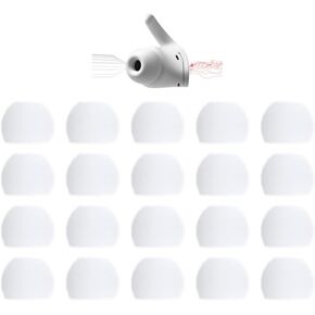 Zotech Replacement Earbud Tips for Beats Fit Pro Earbuds, 10 Pairs, White Soft Silicone (S/M/L/D)