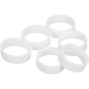 uxcell 20Pcs Silicone Rubber Bands, 20x7mm Rubber Bands Rings Cable Ties Strong Elastic Bands Non-slip for Cord Wrapping Bag Wraps, White