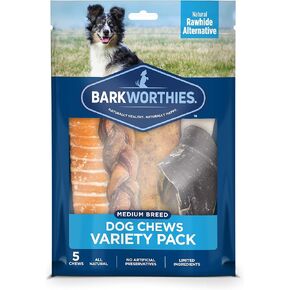 Barkworthies Medium Breed Variety Pack Natural Dog Chews (5 Count)
