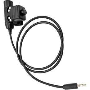 WODASEN 3.5mm Plug U94 PTT Adapter Tactical Headset Push to Talk Connector Mobile Phone Audio Jack Compatible with Sound Interface Cell Phone Military Wiring
