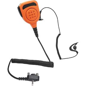 Radio Speaker Mic Shoulder Lapel Hand Microphone with 3.5mm Audio Jack Walkie Talkie Hands Free Mikes for Motorola Vertex Standard VX 261 264 VX-264 VX-354 VX-P949 (Orange,IP65 Waterproof)