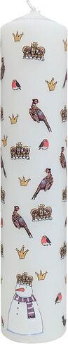 Advent Candle Winter Wildlife 4.5 cm x 25.5 cm Pillar Candle Wax Pillar 50 Hours Burn Time Made in England in Saudi Arabia