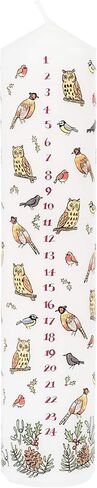 Advent Candle Winter Wildlife 4.5 cm x 25.5 cm Pillar Candle Wax Pillar 50 Hours Burn Time Made in England in Saudi Arabia