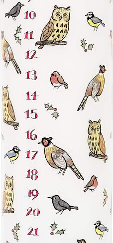 Advent Candle Winter Wildlife 4.5 cm x 25.5 cm Pillar Candle Wax Pillar 50 Hours Burn Time Made in England in Saudi Arabia