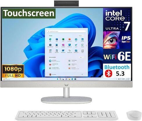 شاشة HP All-in-One 27 تعمل بالذكاء الاصطناعي الكل في واحد مقاس 27 بوصة تعمل باللمس IPS FHD (Intel Core Ultra 7 155U، 32 جيجابايت DDR5، 1 تيرابايت PCIe SSD، Intel Graphics، WiFi 6، كاميرا ويب، بلوتوث 5.3، Win 11 Pro) in Saudi Arabia