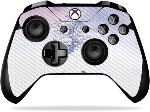 MightySkins Carbon Fiber Skin for Microsoft Xbox One X Controller - Wolf Dreams | Protective, Durable Textured Carbon Fiber Finish | Easy to Apply, Remove, and Change Styles | Made in The USA in Saudi Arabia