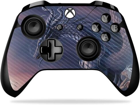 MightySkins Carbon Fiber Skin for Microsoft Xbox One X Controller - Wolf Dreams | Protective, Durable Textured Carbon Fiber Finish | Easy to Apply, Remove, and Change Styles | Made in The USA in Saudi Arabia