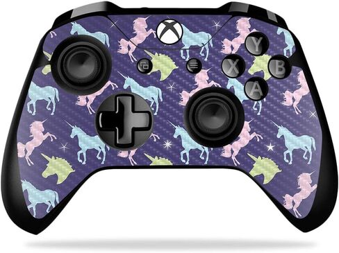 MightySkins Carbon Fiber Skin for Microsoft Xbox One X Controller - Wolf Dreams | Protective, Durable Textured Carbon Fiber Finish | Easy to Apply, Remove, and Change Styles | Made in The USA in Saudi Arabia