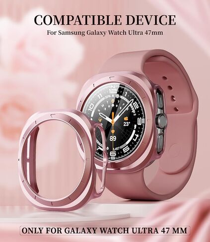 5 Pack Bumper Case, 3 Pack Tempered Film Compatible with Samsung Galaxy Watch 7 47mm Case TPU Soft Rugged Bezel for Galaxy Watch 7 Ultra Screen Protector in Saudi Arabia