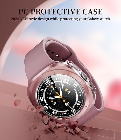 5 Pack Bumper Case, 3 Pack Tempered Film Compatible with Samsung Galaxy Watch 7 47mm Case TPU Soft Rugged Bezel for Galaxy Watch 7 Ultra Screen Protector in Saudi Arabia