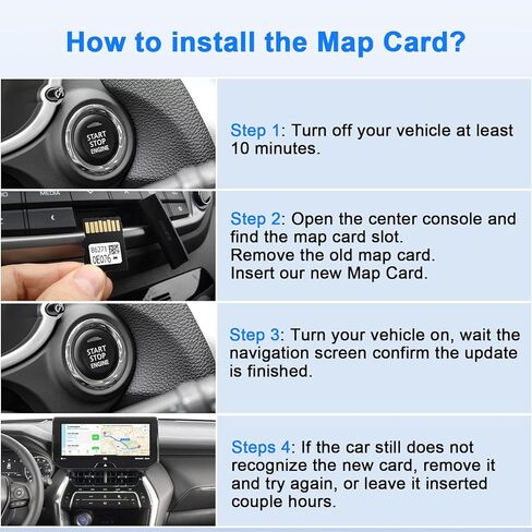 2024 Latest Navigation SD Card Update Fits ONLY Toyota, Toyota Navigation SD Card Update 86271-0E076 Compatible with Toyota Camry, Corolla, 4Runner, Tacoma, Sequoia System for USA & CAN in Saudi Arabia