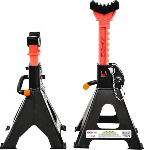 Jack Stands 3.0 Ton (6,000 lbs) Capacity Car Jack Stands Adjustable Height, for Lifting SUV, Pickup Truck, Car and UTV/ATV, 1 Pair in Saudi Arabia
