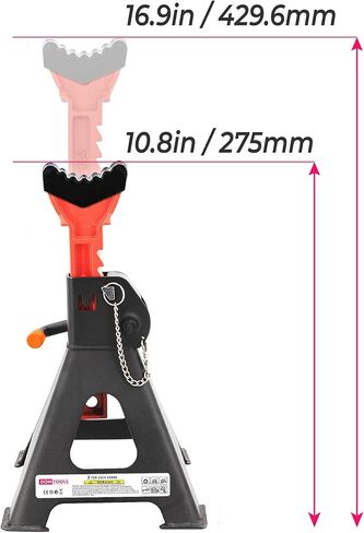 Jack Stands 3.0 Ton (6,000 lbs) Capacity Car Jack Stands Adjustable Height, for Lifting SUV, Pickup Truck, Car and UTV/ATV, 1 Pair in Saudi Arabia