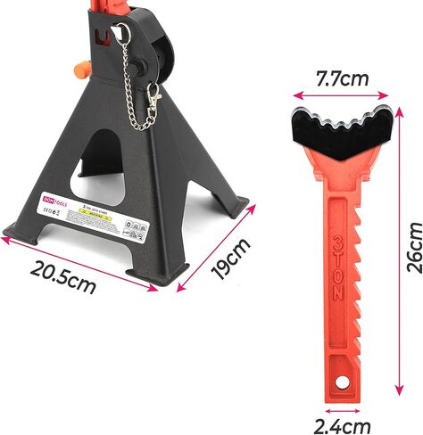 Jack Stands 3.0 Ton (6,000 lbs) Capacity Car Jack Stands Adjustable Height, for Lifting SUV, Pickup Truck, Car and UTV/ATV, 1 Pair in Saudi Arabia