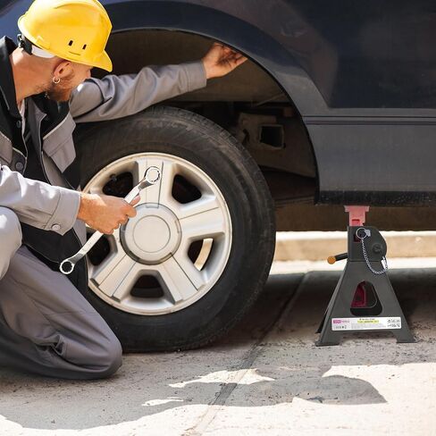 Jack Stands 3.0 Ton (6,000 lbs) Capacity Car Jack Stands Adjustable Height, for Lifting SUV, Pickup Truck, Car and UTV/ATV, 1 Pair in Saudi Arabia
