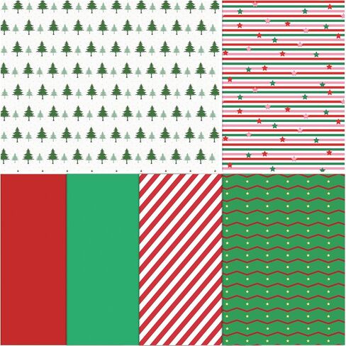 120 Sheets Christmas Tissue Paper for Gift Bags, Red Green and White Tissue Paper Bulk Assorted Design Gift Wrapping Paper, Xmas Tissue Paper for Crafts Holiday Decor in Saudi Arabia