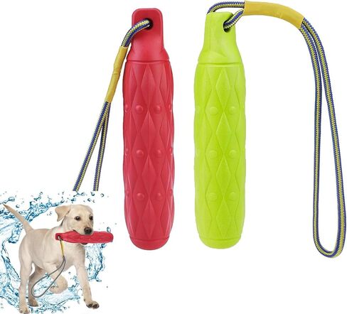 2PCS Floating Dog Toys for Water Fetch, Interactive Dog Toys, 11.8" Dog Water Toys, Dog Pool Float Toys, Outdoor Dog Toys with Rope, Dog Floats for Pool, Dog Throw Toy for Small Medium Large Dogs in Saudi Arabia
