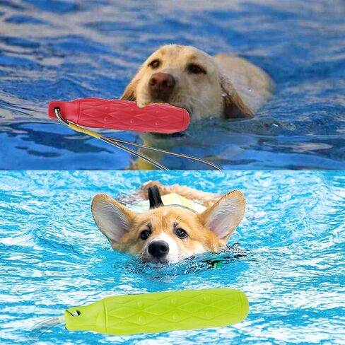 2PCS Floating Dog Toys for Water Fetch, Interactive Dog Toys, 11.8" Dog Water Toys, Dog Pool Float Toys, Outdoor Dog Toys with Rope, Dog Floats for Pool, Dog Throw Toy for Small Medium Large Dogs in Saudi Arabia
