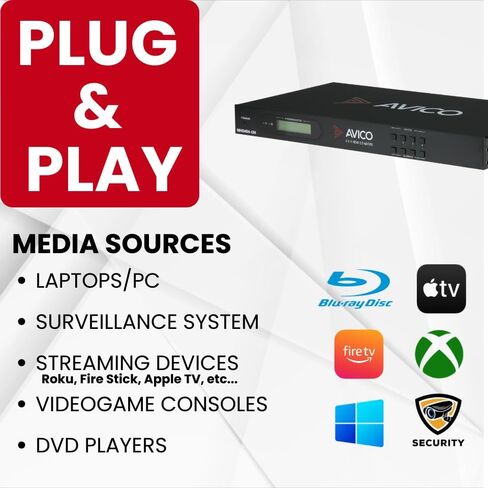 Avico 4x4 HDMI 2.0 4K 1080P مصفوفة التبديل | الفاصل | إيد | SPDIF مستخرج الصوت in Saudi Arabia