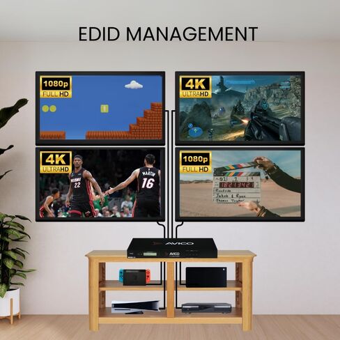 Avico 4x4 HDMI 2.0 4K 1080P مصفوفة التبديل | الفاصل | إيد | SPDIF مستخرج الصوت in Saudi Arabia