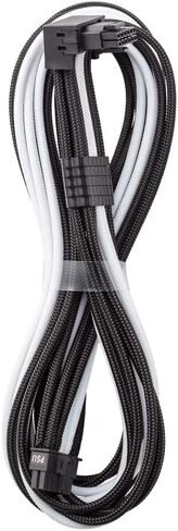 كابل CableMod RT-Series Pro ModMesh بأكمام 12VHPWR 90° StealthSense Direct PCI-e لـ ASUS/Seasonic/Phanteks - البديل B (أسود + أبيض، 16 دبوسًا إلى 16 دبوسًا، 600 مم) in Kuwait