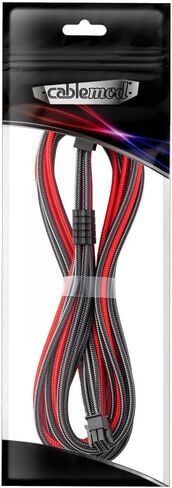 كابل CableMod RT-Series Pro ModMesh بأكمام 12VHPWR 90° StealthSense Direct PCI-e لـ ASUS/Seasonic/Phanteks - البديل B (أسود + أبيض، 16 دبوسًا إلى 16 دبوسًا، 600 مم) in Kuwait