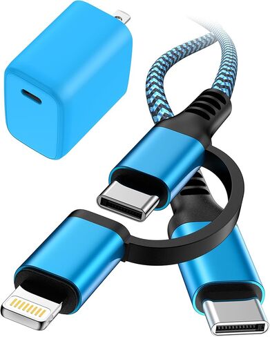Apple Charger Cord for iPhone 16 Pro Max, 16 Pro, 16, 16 Plus, 15,15 Plus,15 Pro,15 Pro Max, 14, 13, 12 USB C with Lightning Cable 2 in 1 Fast Charging Cargador Carplay Car Cable Motorola G Stylus in Saudi Arabia