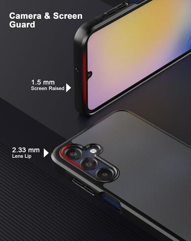 Clear Case for Samsung Galaxy A16 4G / 5G (2024), [Hard PC Back+Soft TPU Bumper] [Anti-Yellowing] Slim Fit Full Protective Shockproof Transparent Case Cover for Samsung Galaxy A16, Clear in Saudi Arabia