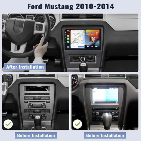 راديو سيارة SixWIN 2G + 64G يعمل بنظام الأندرويد 13 لسيارة Ford Mustang 2010 2011 2012 2013 2014 شاشة 10.1 بوصة تعمل باللمس مع وصلة CarPlay Android Auto Mirror in Saudi Arabia